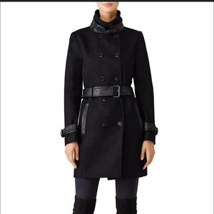 Wool Leather Trench Coat The Kooples